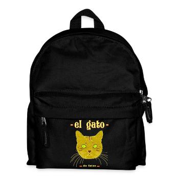 The cat in Spanish - Kids' Backpack - black - Front