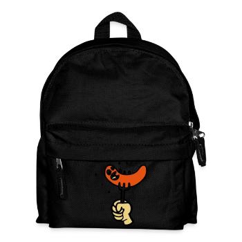 dessin saucisse cartoon BBQ drôle - Sac à dos Enfant - noir - Devant