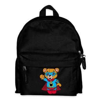 Super teddy bear - Kids' Backpack - black - Front