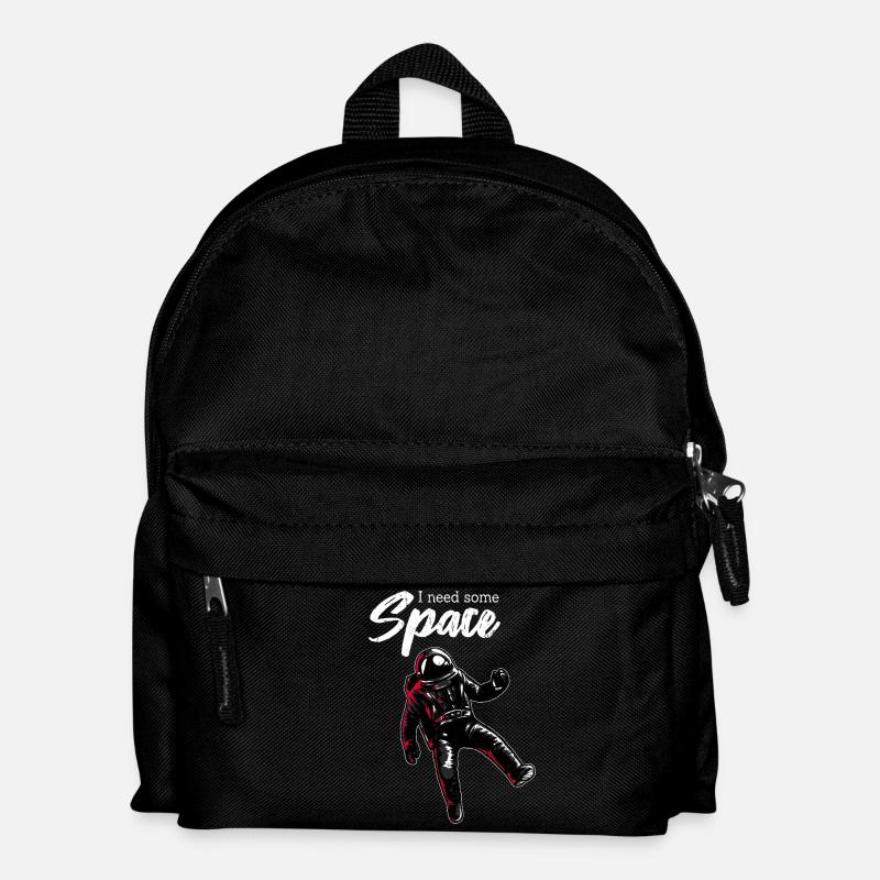 I need space | With an astronaut in space - Kids' Backpack - black