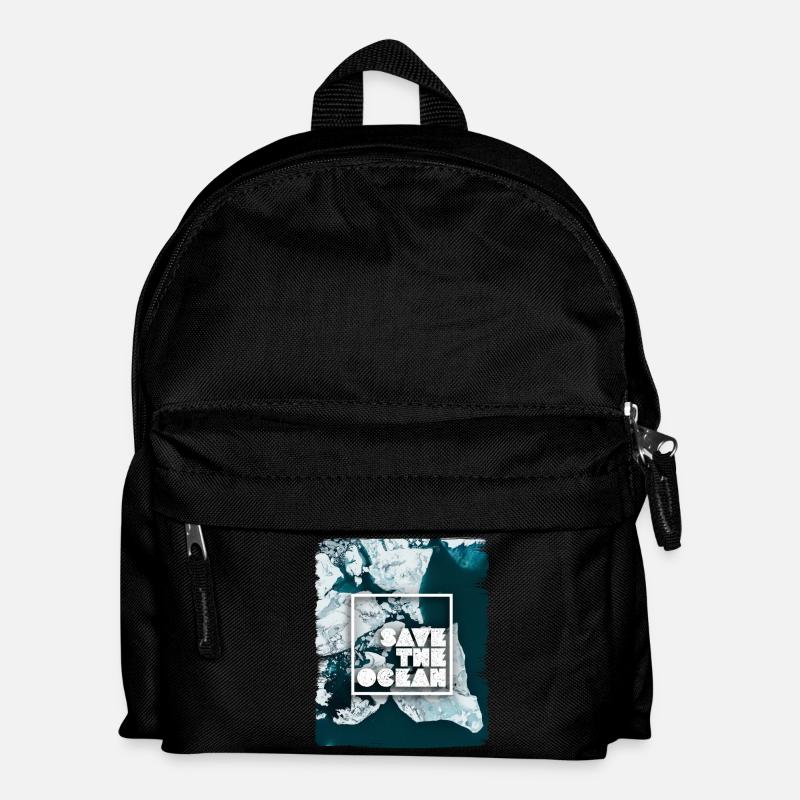 SAVE THE OCEAN - Kinder Rucksack - Schwarz