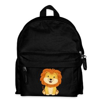 Löwe - Kinder Rucksack - Schwarz - Vorne
