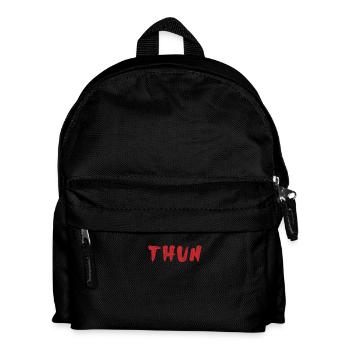 THUN Design - Hand Drawn in Red - Kids' Backpack - black - Front