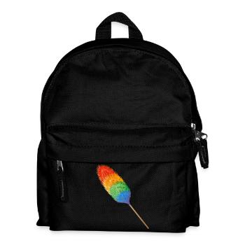 Plumeau aux couleurs vives de l'arc-en-ciel - Sac à dos Enfant - noir - Devant