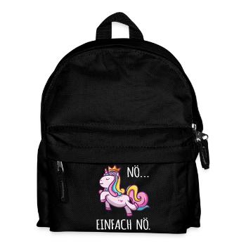 Einhorn lustig Diva Zicke Mädchen arrogant Fun Nö - Kinder Rucksack - Schwarz - Vorne