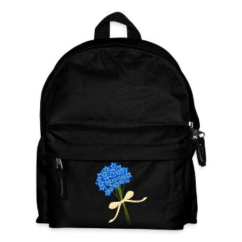 delicate forget-me-not bouquets - Kids' Backpack - black - Front