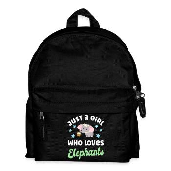 Elefant Elefanten - Kinder Rucksack - Schwarz - Vorne