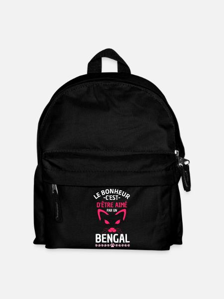 Humour chat BENGAL 1 - Sac à dos Enfant - noir