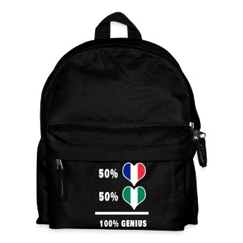 La France et le Nigéria génie / cadeau - Sac à dos Enfant - noir - Devant