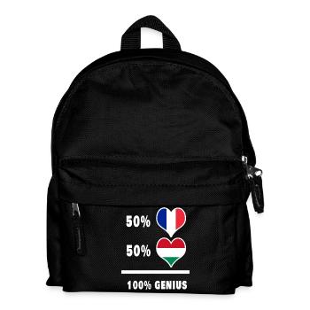 France et Hongrie Ingénieux / Cadeau - Sac à dos Enfant - noir - Devant