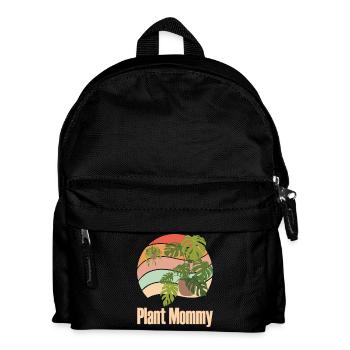 Plant Mommy Paradise Pflanzenmama Geschenk - Kinder Rucksack - Schwarz - Vorne