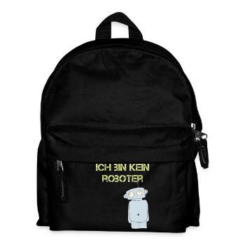 ich bin kein roboter - Kinder Rucksack - Schwarz - Vorne