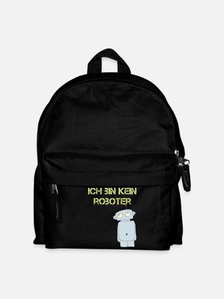 ich bin kein roboter - Kinder Rucksack - Schwarz