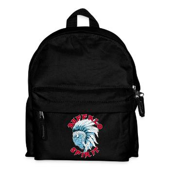 Buffalo Spirit | Bisonkopf - Kinder Rucksack - Schwarz - Vorne