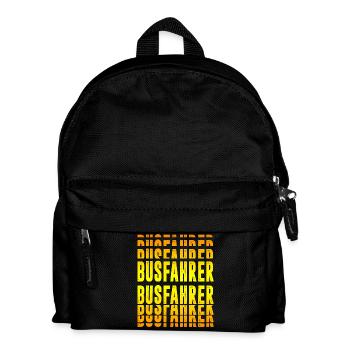 Busfahrer Design - Kinder Rucksack - Schwarz - Vorne