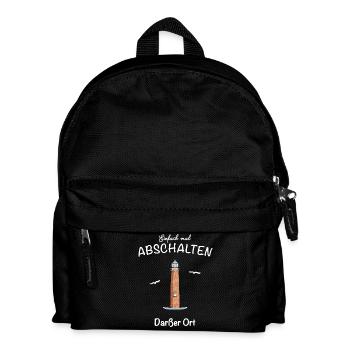 Darßer Ort, Ostseeküste, Fischland- Darß- Zingst - Kinder Rucksack - Schwarz - Vorne
