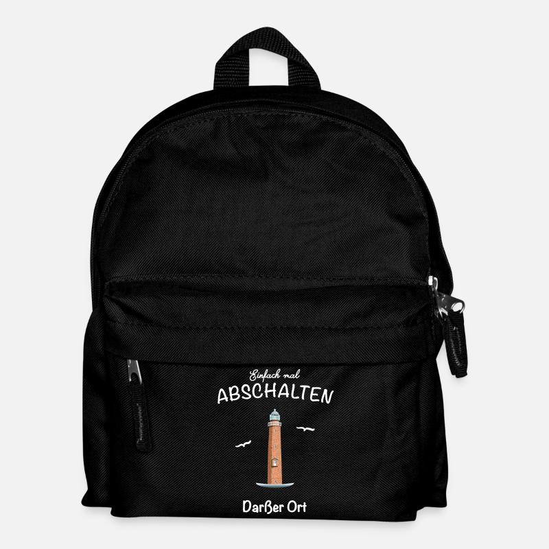 Darßer Ort, Ostseeküste, Fischland- Darß- Zingst - Kinder Rucksack - Schwarz