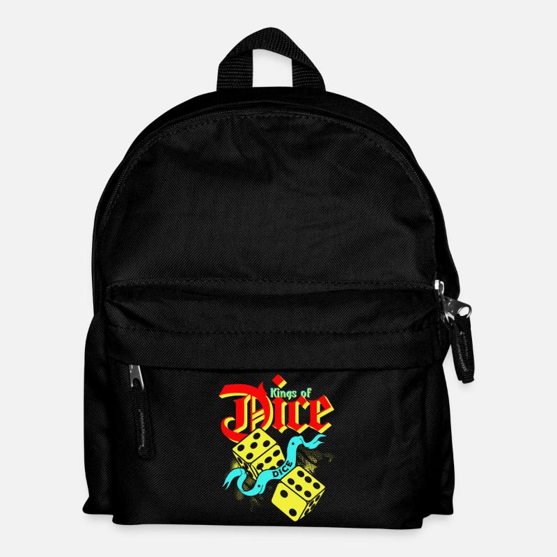 König der Würfel Vintage Illustration - Kinder Rucksack - Schwarz