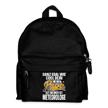 Meteorologe Papa Vater Vatertag Cooler Papa - Kinder Rucksack - Schwarz - Vorne
