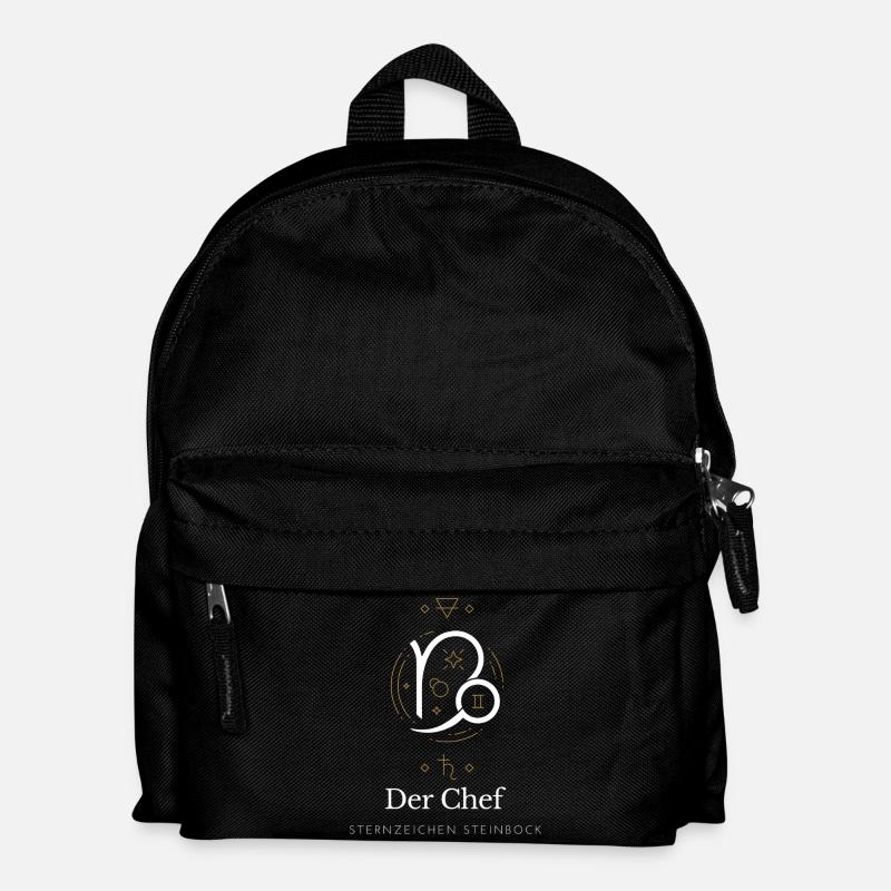 Der Chef - Sternzeichen Steinbock - Kinder Rucksack - Schwarz