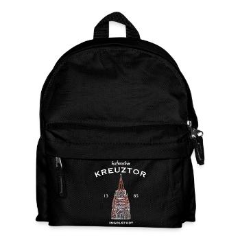 Ingolstadt, historisches Kreuztor, Bayern - Kinder Rucksack - Schwarz - Vorne