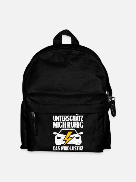 Unterschätz mich ruhig E-Auto Elektro Fahrer - Kinder Rucksack - Schwarz