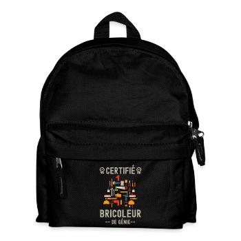 Certifié bricoleur de génie 3 - Sac à dos Enfant - noir - Devant