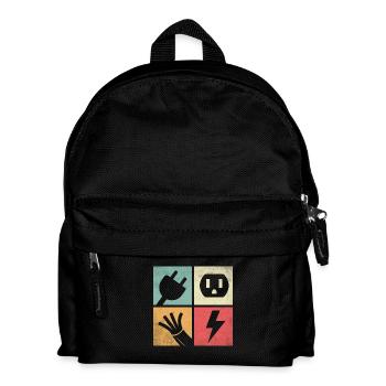Connectors & Pastel Flashes - Kids' Backpack - black - Front