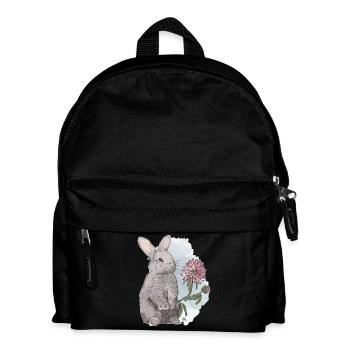 Veganuary 2024 Rabbit - Kids' Backpack - black - Front
