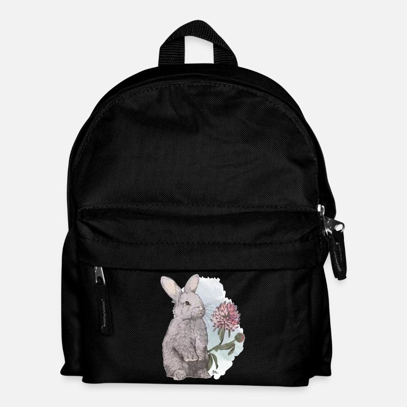 Veganuary 2024 Kaninchen - Kinder Rucksack - Schwarz