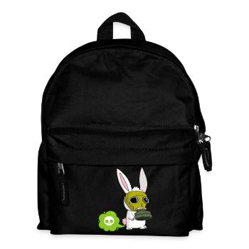 Furzendes Kaninchen - Kinder Rucksack - Schwarz - Vorne