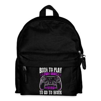 Born to gamble, forced to work, gaming - Kids' Backpack - black - Front