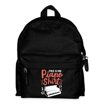 Klavierspieler Pianist - Kinder Rucksack - Schwarz - Vorne