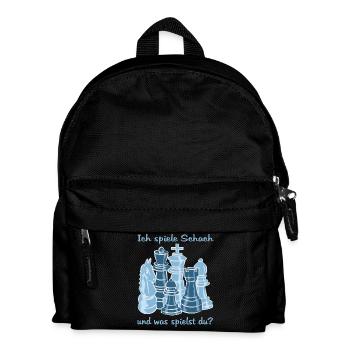 Schach figuren - Kinder Rucksack - Schwarz - Vorne