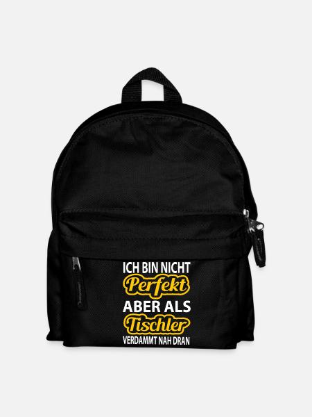 Ich bin nicht perfekt - als als Tischler nah dran - Kinder Rucksack - Schwarz