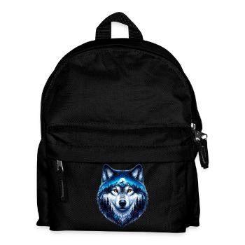 Wolf - Kinder Rucksack - Schwarz - Vorne