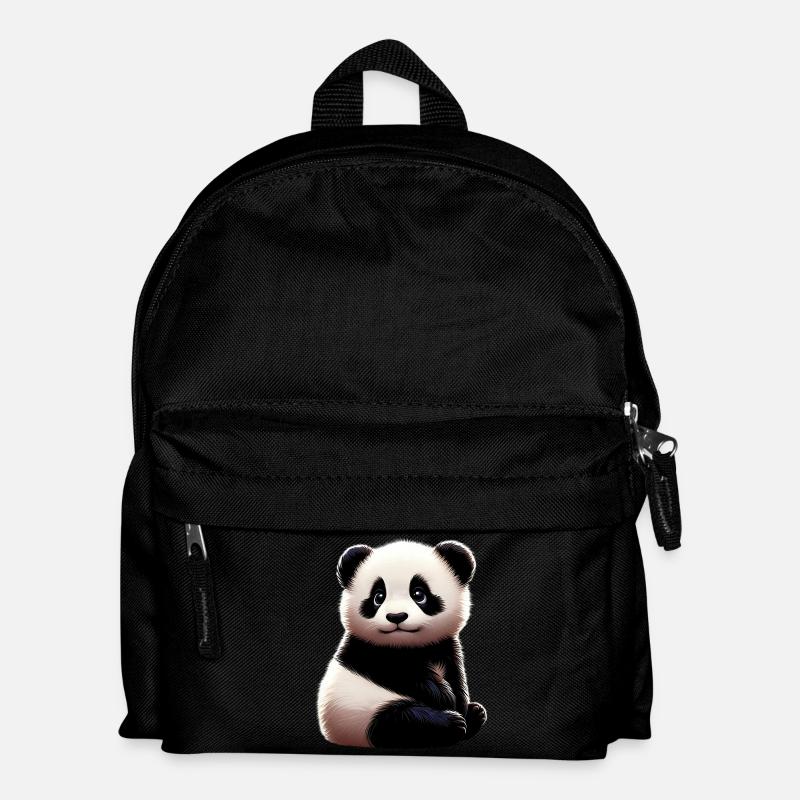 Panda - Kinder Rucksack - Schwarz