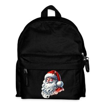 Weihnachtsmann mit strahlendem Lächeln - Kinder Rucksack - Schwarz - Vorne