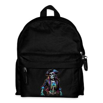 Pirate Skeleton Illustration - Kids' Backpack - black - Front