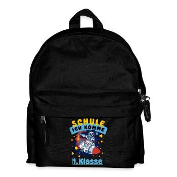 Einschulung Schulkind 1. Klasse Astronaut Weltall - Kinder Rucksack - Schwarz - Vorne