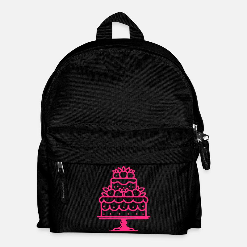 Torte Umriss - Kinder Rucksack - Schwarz