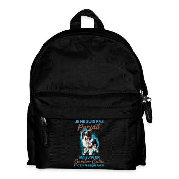 Pas parfait mais jai un border collie chien race - Sac à dos Enfant - noir - Devant