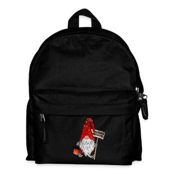 Glücks Wichtel – Weihnachtsgnom - Kinder Rucksack - Schwarz - Vorne