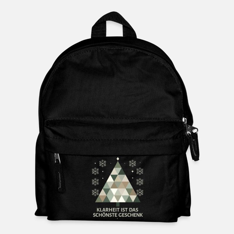 Minimalist Christmas tree: Simple elegance - Kids' Backpack - black