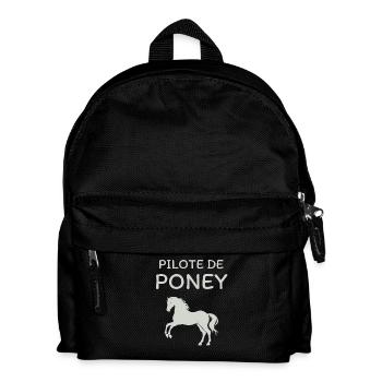 La vie est meilleure avec les chevaux - Sac à dos Enfant - noir - Devant