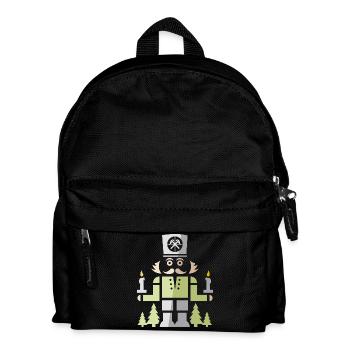 Nutcracker Miner – Erzgebirge Art Symbol - Kids' Backpack - black - Front