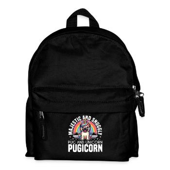 MAJESTUEUX ET CÂLIN - CARLIN ET LICORNE - PUGICORN - Sac à dos Enfant - noir - Devant