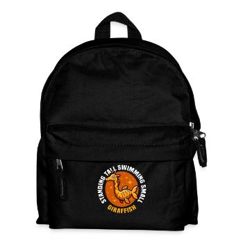 STEHEND HOCH SCHWIMMEND KLEIN - GIRAFFE UND FISCH - Kinder Rucksack - Schwarz - Vorne