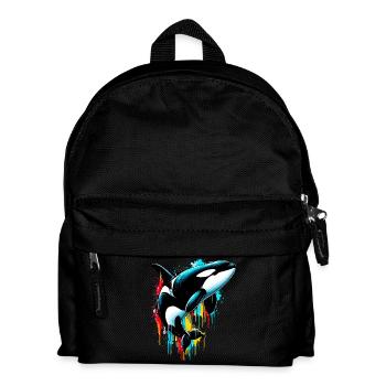 Killer whale - Kids' Backpack - black - Front