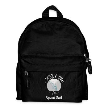 Ich kann nicht 'Ich segele schnell - Kinder Rucksack - Schwarz - Vorne